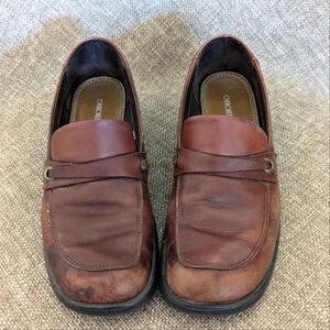 Cherokee Women's Brown Leather Loafers, Size 9